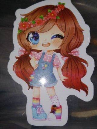 Girl Cute one nice vinyl sticker no refunds regular mail Win 2 or more get bonus