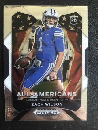 2021 Panini Prizm Draft Picks #182 Zach Wilson Football Card