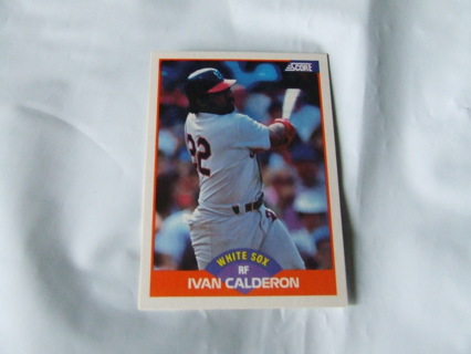 1989 Ivan Calderon Chicago White Sox Score Card #331