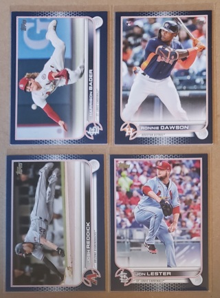 2022 Topps Series 1 Blue Parallel 4-Card Lot #213 #225 #231 #318