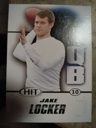 2011 SAGE HIT ROOKIE JAKE LOCKER FOOTBALL CARD# 10