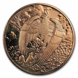 1 oz Copper Round - Great Eagle