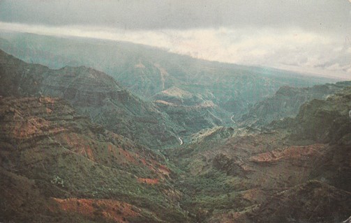 Vintage Unused Postcard: y: Waimea Canyon, Kauai, Hawaii