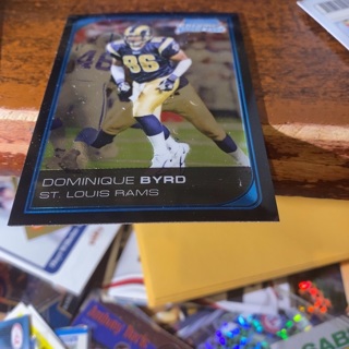 2006 bowman chrome Dominique Byrd rookie football card 