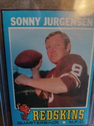 1971 T.C.G. SUPERSTAR SONNY JURGENSEN WASHINGTON REDSKINS FOOTBALL CARD# 50