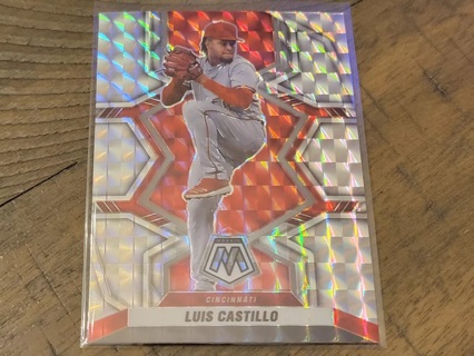 2022 Panini Mosaic #175 Luis Castillo Silver Mosaic Prizm