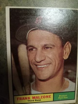 1961 TOPPS FRANK MALZONE BOSTON RED SOX BASEBALL CARD# 445