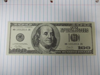 HALLOWEEN Fake Money $100 Bill