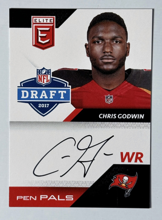 Chris Godwin On Card Rookie Auto - 2017 Elite Pen Pals #30 