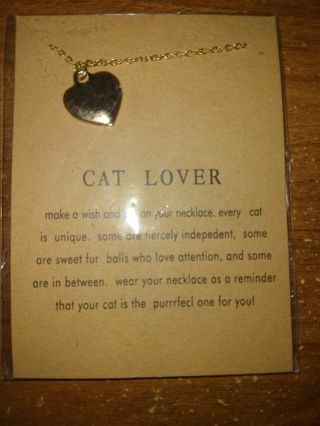 Cat Lover Make a Wish Necklace (Gold Plated)