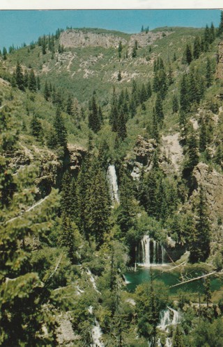 Vintage Unused Postcard: b: Hanging Lake, Glenwood Canyon, CO