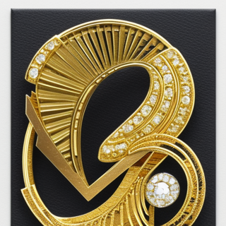 Listia Digital Collectible: gold diamond brooch