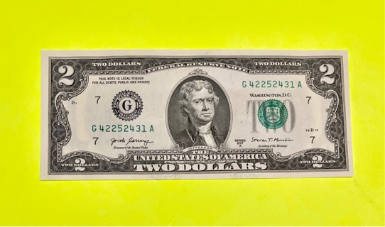 Two Dollar Fancy Serial Number!!