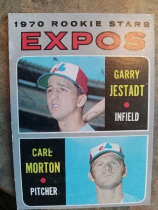 1970 T.C.G. ROOKIE STARS GARRY JESTADT/ CARL MORTON MONTREAL EXPOS BASEBALL CARD# 109