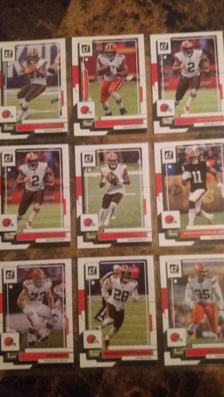 set of 9 cleveland browns football cards free shipping