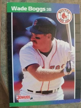 1989 DONRUSS WADE BOGGS BOSTON RED SOX BASEBALL CARD# 68