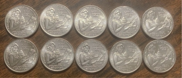 10 Patsy Takemoto Mink quarters, BU