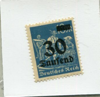 FREE: 1923 Germany 30 Saufend Over 12 Mark Overprint-MNH/VF