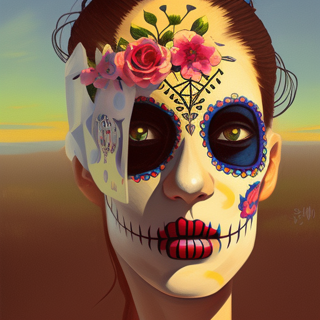 Listia Digital Collectible: Sexy sugar skull day of the dead lady