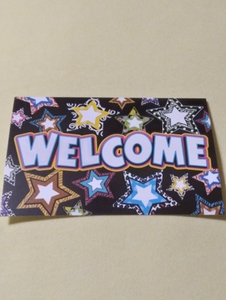 WELCOME STAR POSTCARD