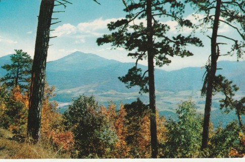 Vintage Used Postcard: d: 1964 Peaks of Otter, Blue Ridge Parkway, VA