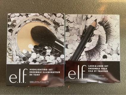 e.l.f. Makeup Bundle - Highlighting & Lash/Liner Sets - Brand New