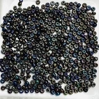 Multi Rainbow Metallic 2mm Glass Seed Beads