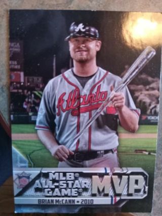 2017 TOPPS ALL STAR MVP BRIAN McCANN ATLANTA BRAVES BASEBALL CARD# ASM-20