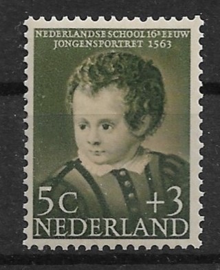 1956 Netherlands ScB302 Children Portrait: Boy MNH