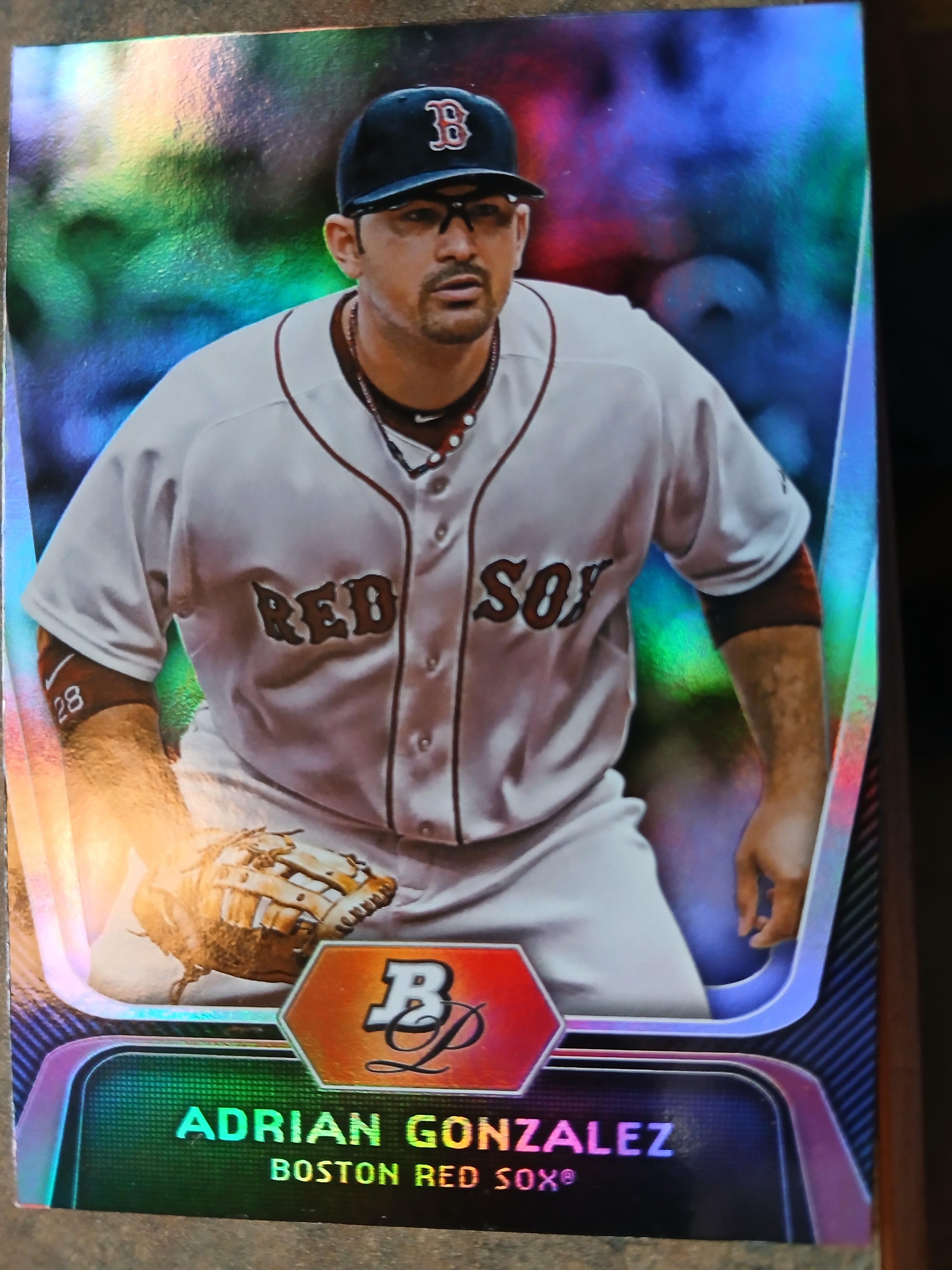 FREE: 2012 BOWMAN PLATINUM ADRIAN GONZALEZ BOSTON RED SOX BASEBALL CARD# 30