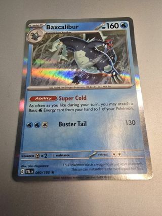 Pokemon Baxcalibur holo rare card 060/193