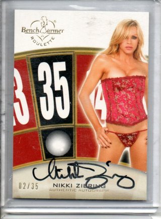 2013 Benchwarmer Nikki Ziering Roulette Autograph 2/35