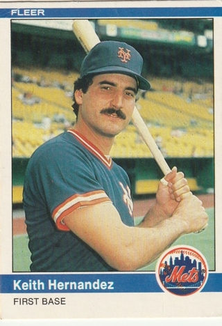 1984 Fleer Card, #587 Keith Hernandez, New York Mets Hall of Fame