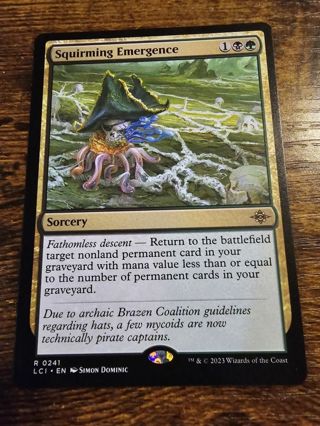 Magic the gathering mtg Squirming Emergence rare card Lost caverns of Ixalan