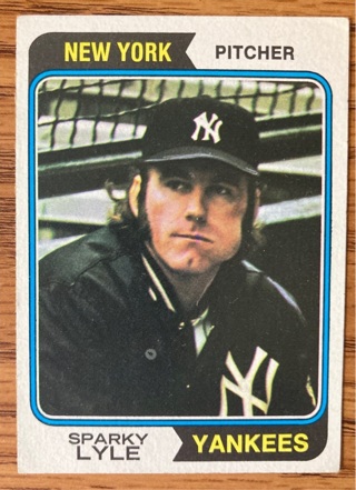 1974 Topps Sparky Lyle baseball card 