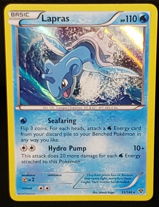 ⚡ Pokemon Card Lapras 35/146 ⚡ 110 HP  XY Base Set  Rare Holo