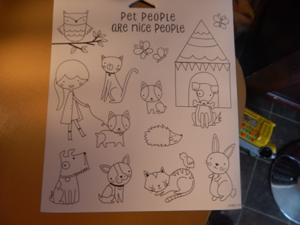 Fun new stickers.  COLOR your own "PET PEOPLE" Stickers!!!