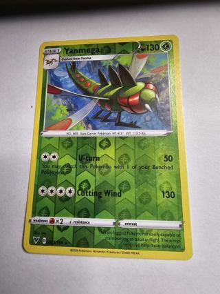 Pokemon Yanmega reverse holo card 007/185