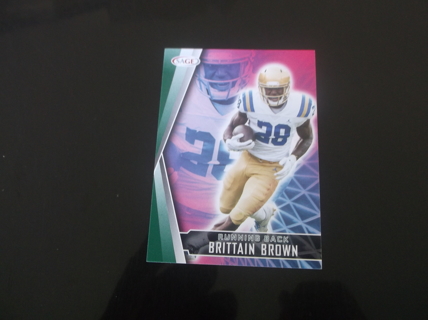 2022 SAGE HIT     BRITTAIN   BROWN    green  parallel  card  #  4  UCLA Bruins 