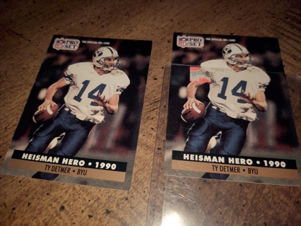 Two card lot football ty Detmer, Heisman hero