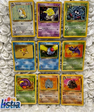 Set of 9 Pokémon Cards from 1995-1999 with 9 extra cards