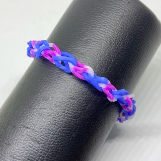 ❤️ Blue purple and white rainbow loom bracelet NEW ❤️