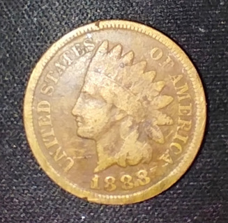 COIN JUST BEAUTIFUL 1888 INDIAN HEAD PENNY 136 YEARS OLD AND STILL LOOKING GOOD FOR ITS AGE LOOK WOW
