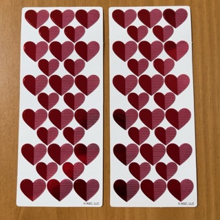 2 Hearts Sticker Sheets (Q)