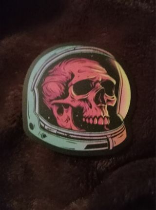 Astronaut skull sticker