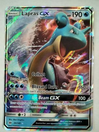 Lapras gx 35/149 rare holo pokemon