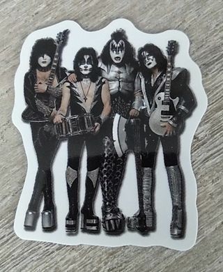 Kiss rock and laptop computer sticker PS4 Xbox One luggage guitar water bottle tool box hard hat