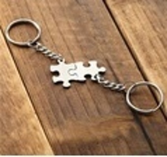 Puzzle Pieces Key Chain