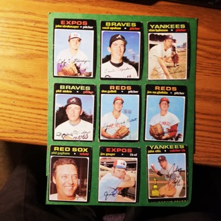 9 - LOT -1971 TOPPS LOW GRADE -VG - BASEBALL CARDS