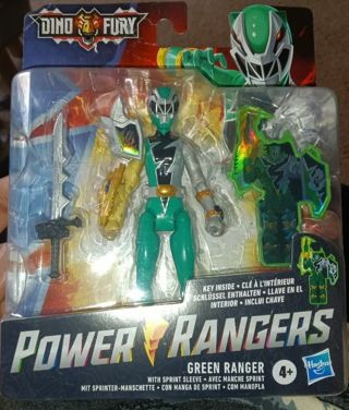 Power Rangers Dino Fury Green Ranger Figure (brand new